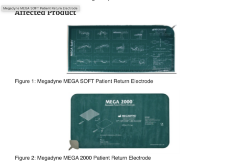 The Megadyne MEGA SOFT and MEGA 2000 patient return electrodes